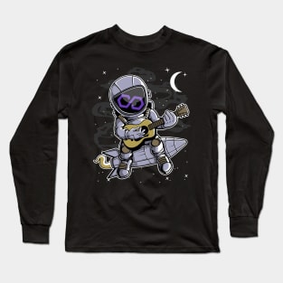 Astronaut Guitar Polygon Matic Coin To The Moon Crypto Token Cryptocurrency Blockchain Wallet Birthday Gift For Men Women Kids Long Sleeve T-Shirt